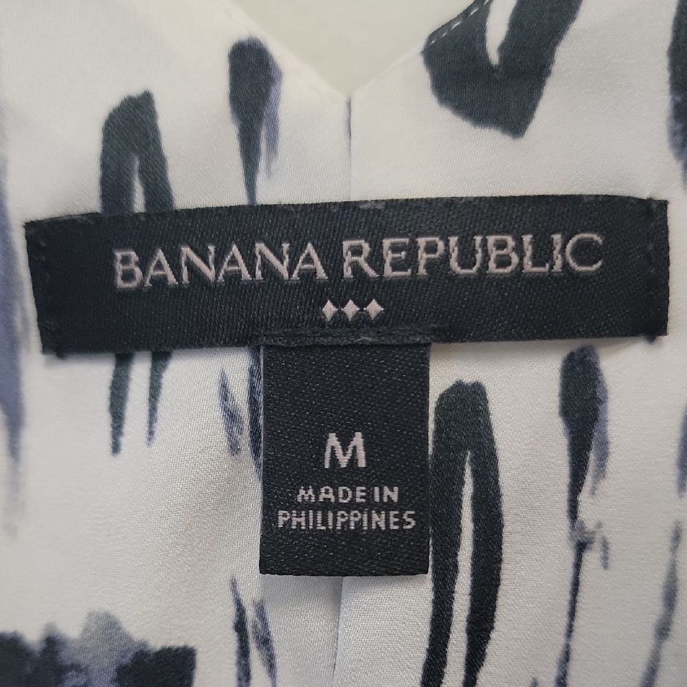 Banana Republic Maxi Dress Blue White Size M - Picture 3 of 10